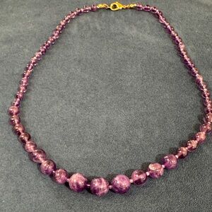 Purple Beaded Necklace - Women Jewelry